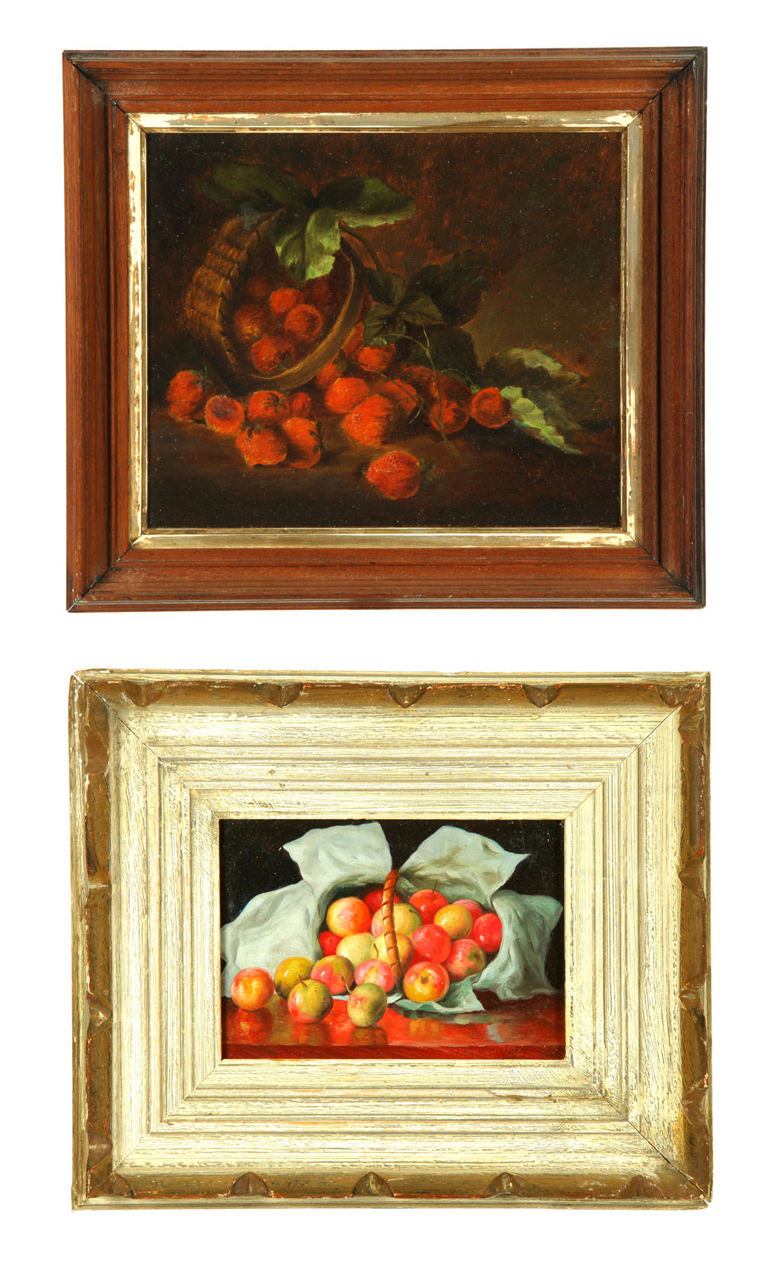 TWO FRUIT STILL LIFE PAINTINGS (