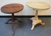 TWO FRUITWOOD TEA TABLESTwo Fr