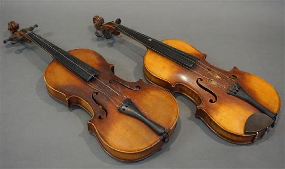 TWO FRUITWOOD VIOLINSTwo