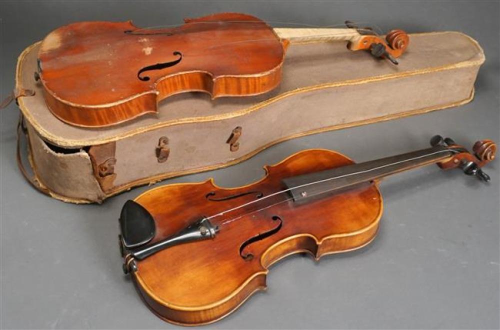 TWO FRUITWOOD VIOLINSTwo