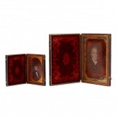 TWO FULLY CASED DAGUERREOTYPES