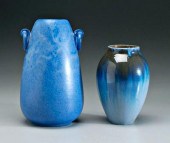 Two Fulper vases: one with rin