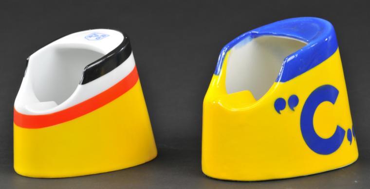 TWO FUNNEL SHAPED ASHTRAYS Both