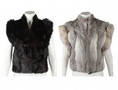 TWO FUR VESTSsimilar sizes; gr