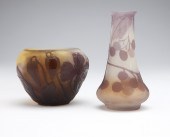 Two Galle cameo glass cabinet
