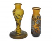 TWO GALLE-STYLE CAMEO GLASS VA