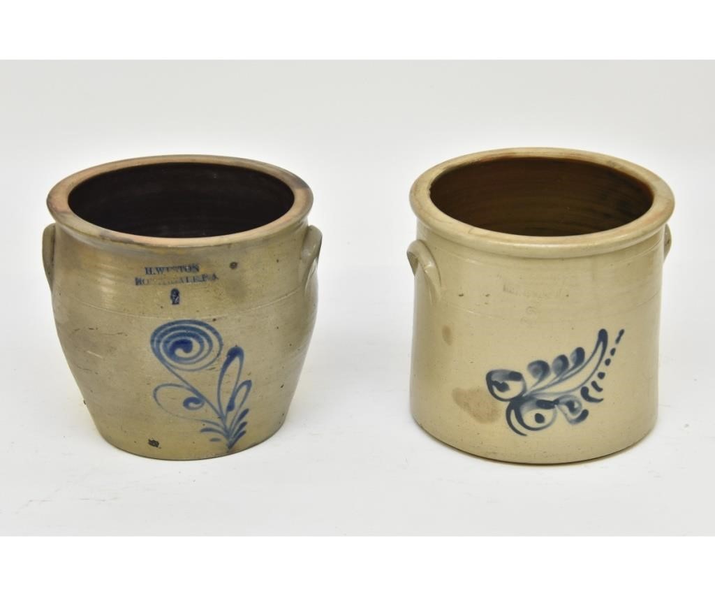 Two gallon crock signed 'H. Weston,