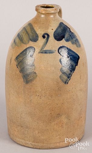 TWO GALLON STONEWARE JUG, 19TH