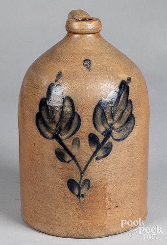 TWO-GALLON STONEWARE JUG, 19TH