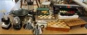 TWO GAMEBOARDS AND ASSORTED KI