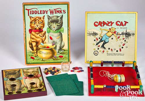 TWO GAMES WITH FELINE IMAGERYTwo
