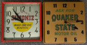 TWO GARAGE CLOCKS - 1940S-1950