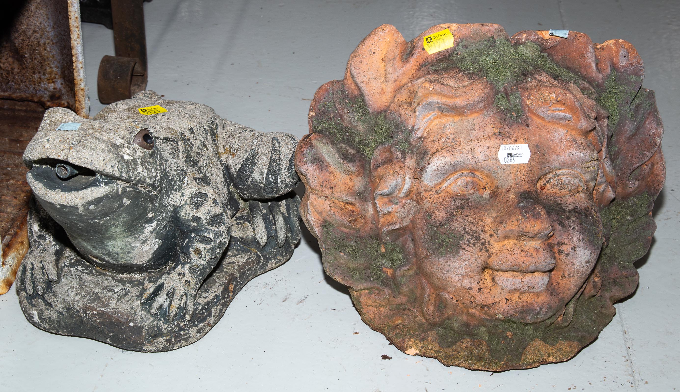 TWO GARDEN ORNAMENTS Includes