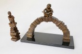 TWO GARY LEE PRICE BRONZE SCUL