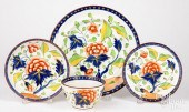 TWO GAUDY DUTCH GRAPE PATTERN