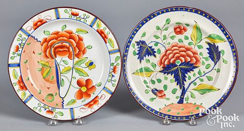 TWO GAUDY DUTCH PLATESTwo Gaudy