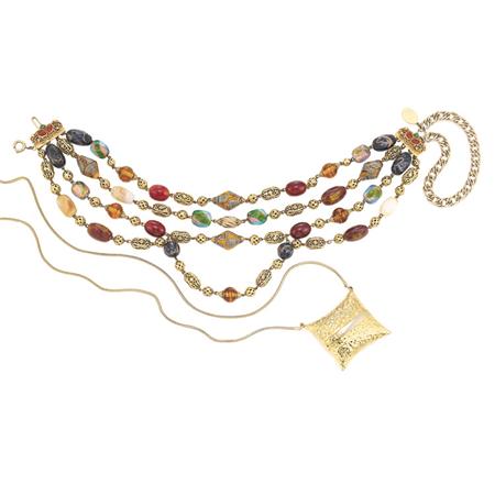 Two Geoffrey Beene Necklaces 	 