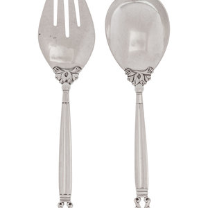 Two Georg Jensen Silver Serving