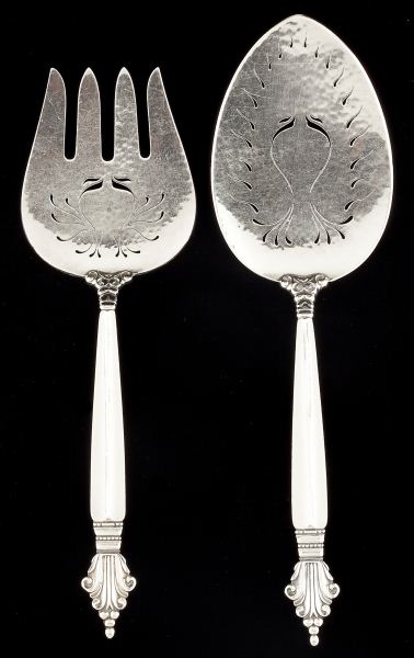 Two Georg Jensen Sterling Serversin