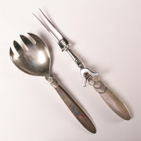 Two Georg Jensen sterling silver