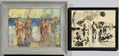 TWO GEORGE CRESS BEACH SCENES