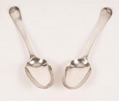 Two George I silver table spoo