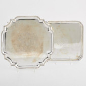 TWO GEORGE II SILVER ARMORIAL