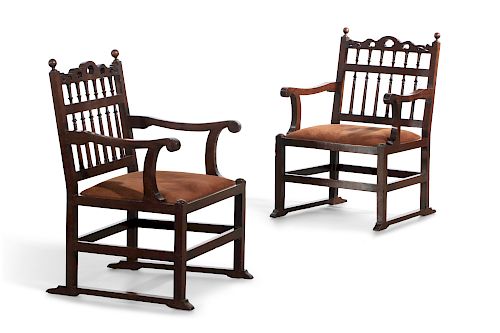 TWO GEORGE III FRUITWOOD