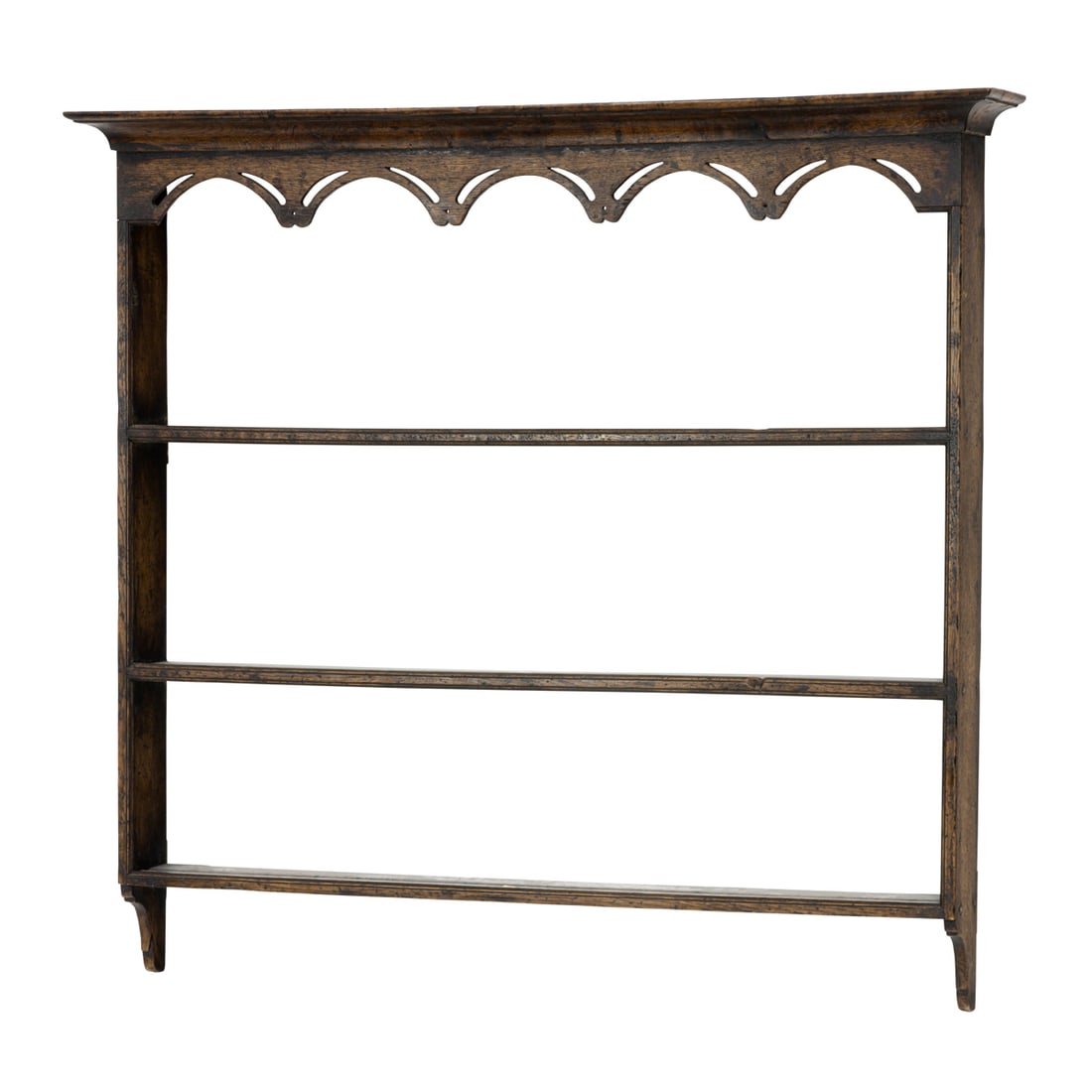TWO GEORGE III HANGING SHELVES