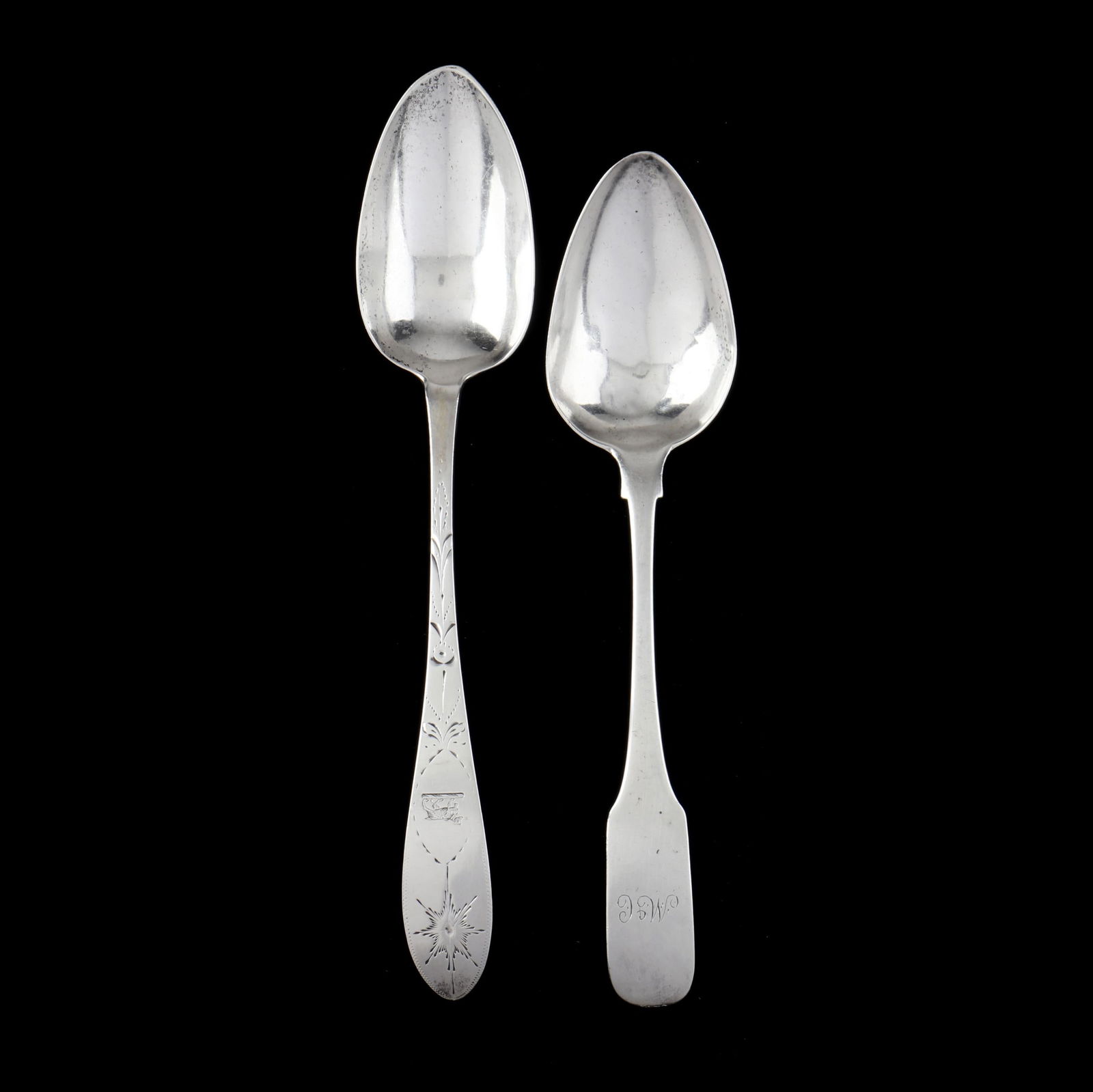 TWO GEORGE III IRISH SERVING