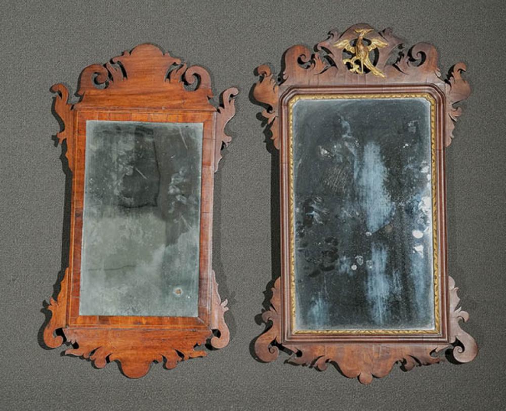 TWO GEORGE III MAHOGANY AND