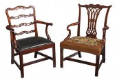 TWO GEORGE III MAHOGANY OPEN A