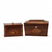 TWO GEORGE III MAHOGANY PICTOR
