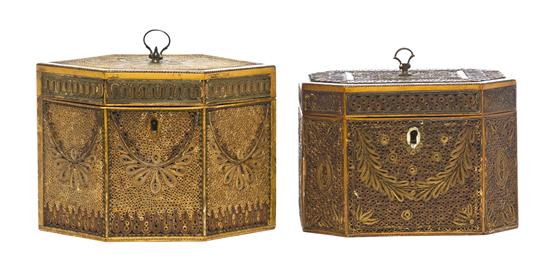 Two George III Rolled Paper Tea