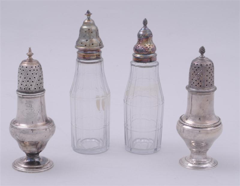 TWO GEORGE III SILVER BALUSTER-FORM