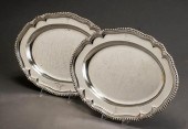 TWO GEORGE III SILVER OVAL MEA