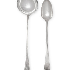 Two George III Silver Serving