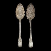TWO GEORGE III SILVER SERVING
