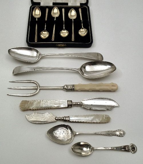 Two George III silver table