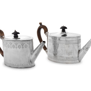 Two George III Silver Teapots
