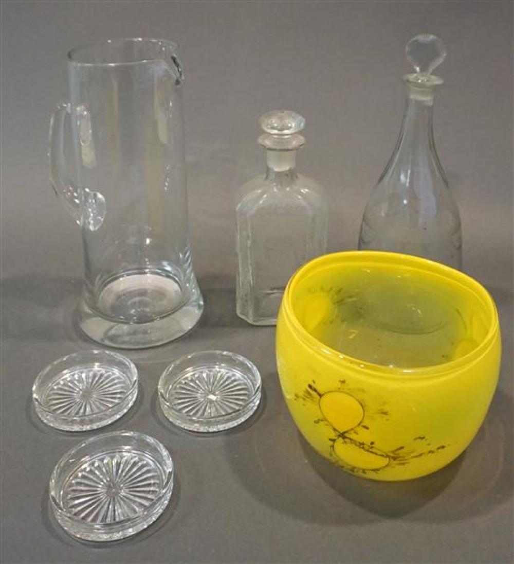 TWO GEORGE III STYLE DECANTERS,