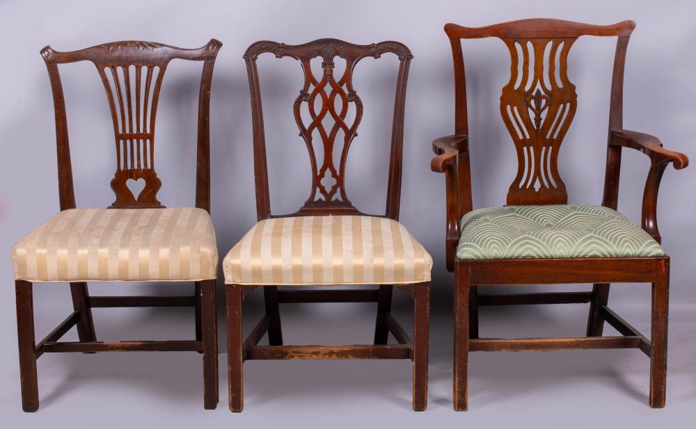 TWO GEORGE III STYLE MAHOGANY
