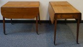 TWO GEORGE III STYLE OAK DROP-