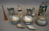 TWO GEORGE IV PEWTER MUGS, TWO