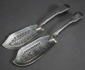 TWO GEORGE IV SILVER FIDDLE PA