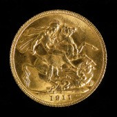 Two George V 1911 Sovereigns (