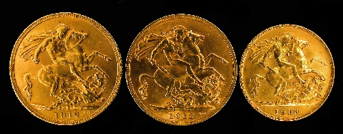 Two George V 1912 Sovereigns