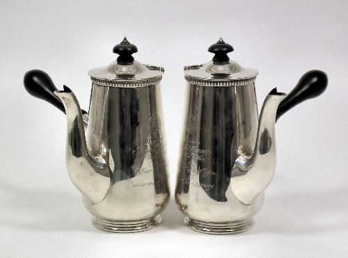 Two George V silver chocolate