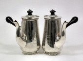 Two George V silver chocolate