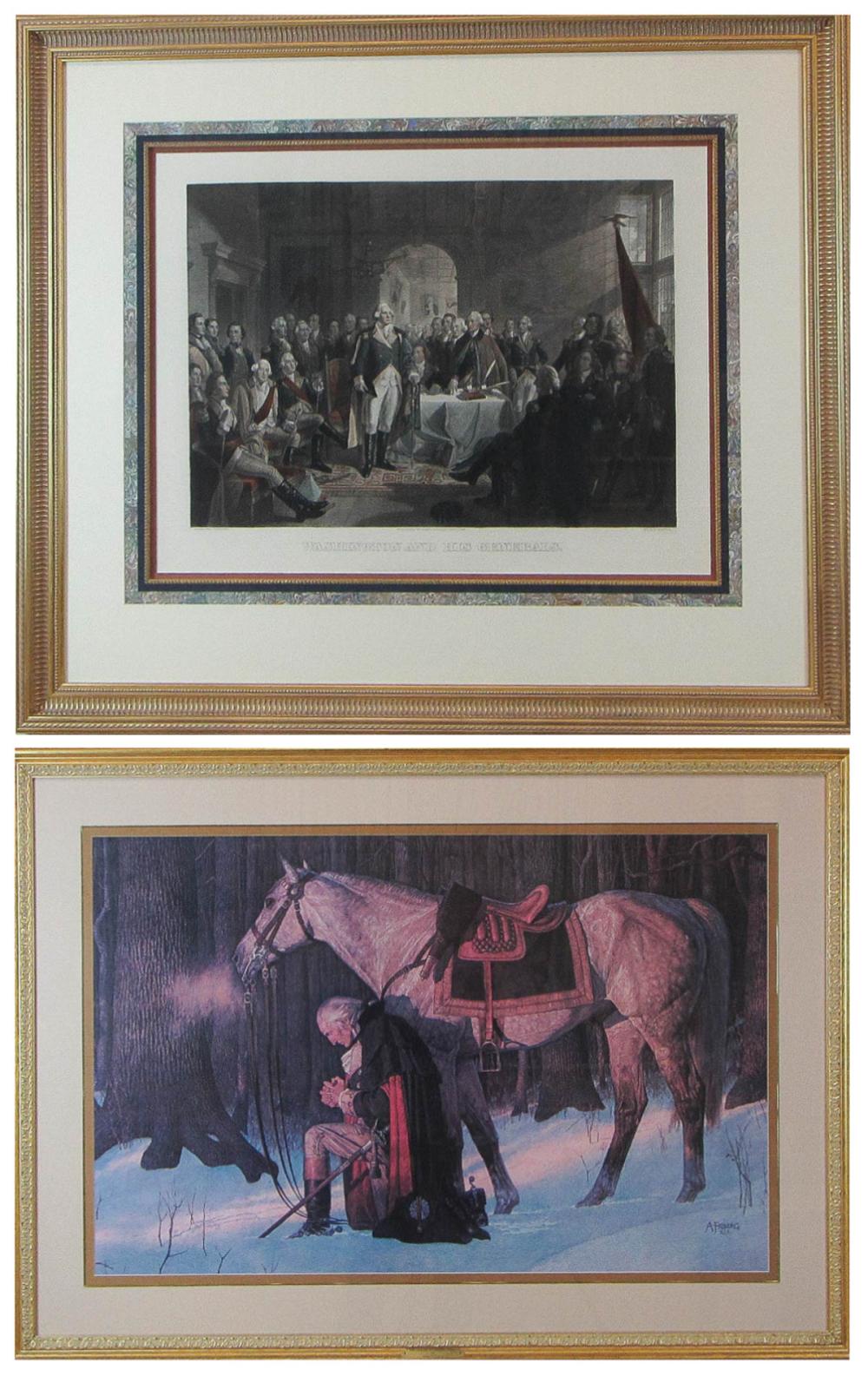 TWO GEORGE WASHINGTON PRINTS: